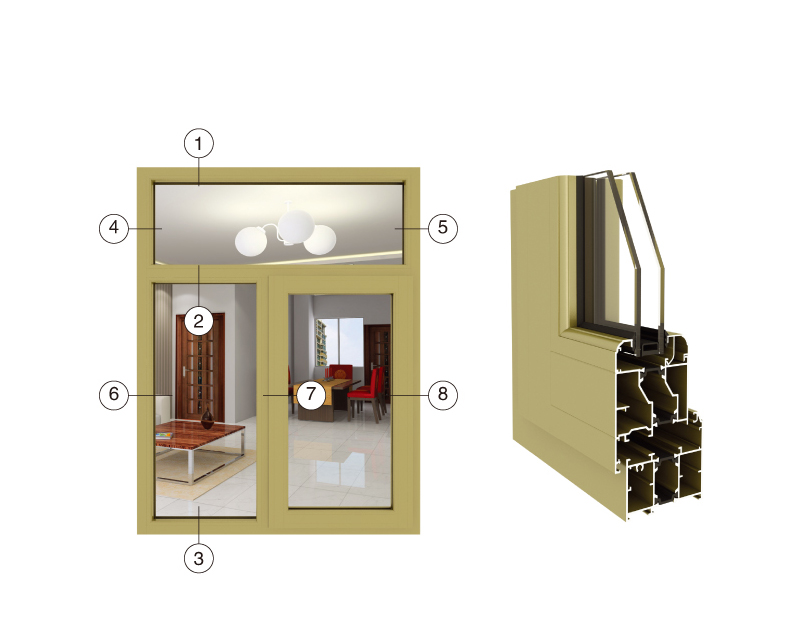 GP65B断桥隔热平开窗系列