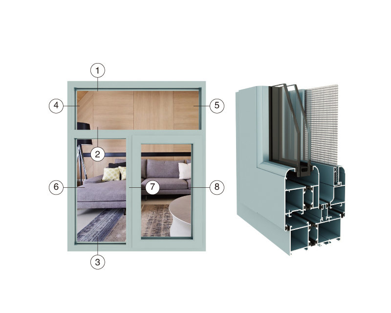 JXF88窗纱一体系列