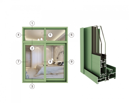 CD90断桥隔热推拉窗系列